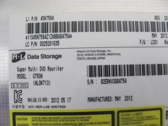 номер0214-39 DVD-привод,DVD привод,привіт Заглушка (панелі) CD/DVD для ноутбуків,  CD,DVD,Зчитувач дисків,Читалка  04W4092 GT50N для LENOVO ThinkPad E530 E535 E530C оригінал Продаж