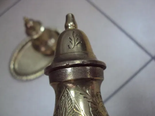 Спецовники набор для специй солонка перечница и поднос латунь Индия высота 10 см №11493 З аукціону