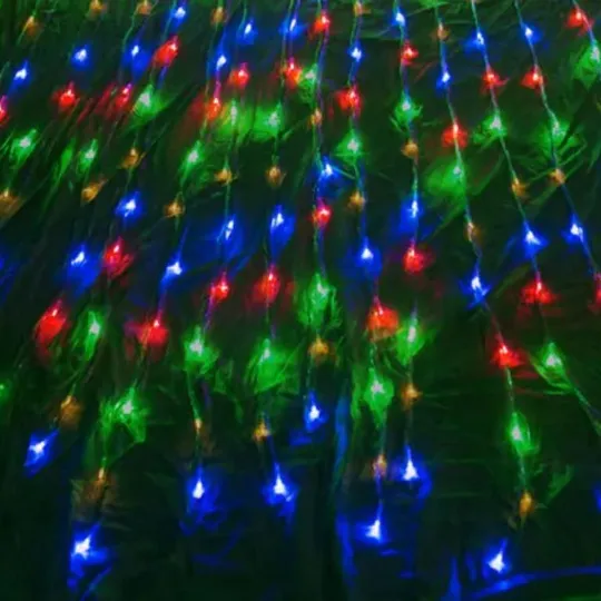 Гирлянда штора Водопад-роса, от USB, 2x2м, 8 нитей, 160 LED, 8 режимов Мультиколор Характеристики