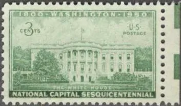 USA (США) 1950 г. АРХИТЕКТУРА. ЗДАНИЕ БЕЛОГО ДОМА.  СОСТОЯНИЕ ИДЕАЛЬНОЕ С КЛЕЕМ. Ціна