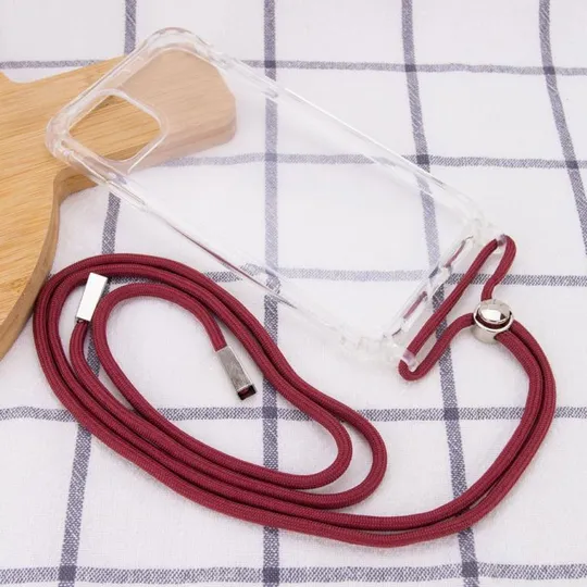 Чехол TPU Crossbody Transparent для Apple iPhone 12 Pro Max (6.7") З аукціону