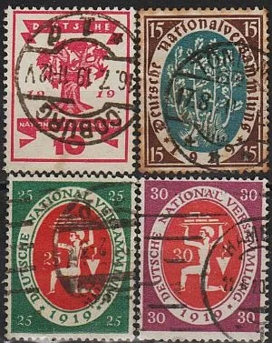 фото, 1919 - Німеччина - Національна асамблея Mi.107-110 _9,0 €
