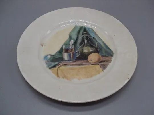 Купити Декоративная тарелка фарфор роспись натюрморт Одесское художественное училище 2,3 х 20,4 см №740