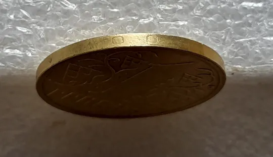 (5160) 1 гривня 2003 роздвоєний, ступінчастий кант на реверсі (1 гривна 2003 брак) Інтернет-аукціон