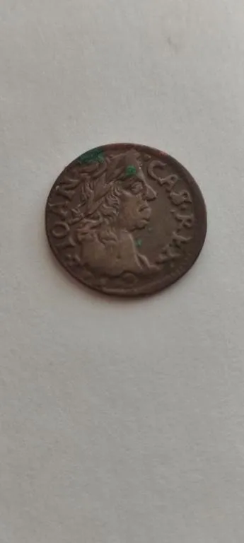 Купити 1661 год монета солид боратинка Польша Ян Второй Казимир, медь ,хорошее состояние bk853.