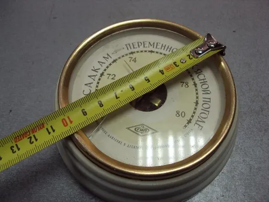 Барометр настенный ГМП 1968 год ссср высота 5 см, диаметр 10,2 см №11404 Де купити