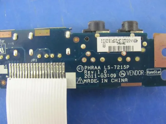 №286-10 плата AUDIO USB LS-7215P для TOSHIBA P770-10P P775 оригінал Де купити