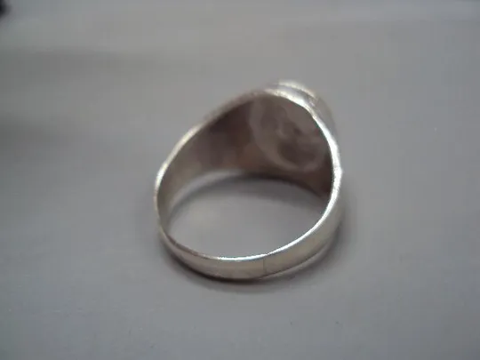 Мужской перстень кольцо овал зодиак Водолей гороскоп серебро Украина вес 5,87 г размер 20 №15149 Продаж