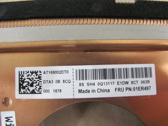 650-13 термотрубка охолодження AT169002DT0 01ER497 01ER499 для Lenovo Thinkpad T480 T470 A485 A475 оригінал Продаж