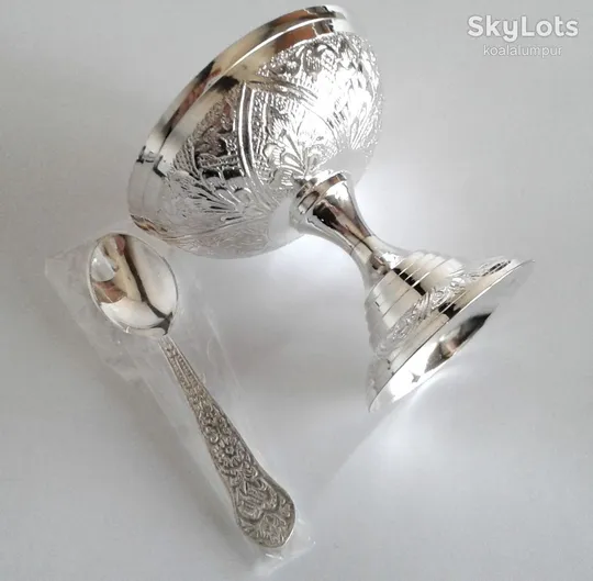 Креманки вазочки для морозива десертів 2 шт латунь посріблення India Де купити