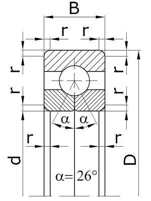 Купити подшипник 4СА- 126211Р1 (bearing - ) радиально-упорный однорядный шариковый ГПЗ-1 ЕТУ