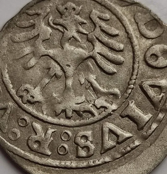 Монета полугрош Людовик Ягеллончик король Галичины, Хорватии, Силезии и проч., чекан Свидница ufm322 Продаж