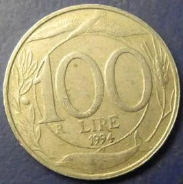Купити 100 лір 1994 Італії