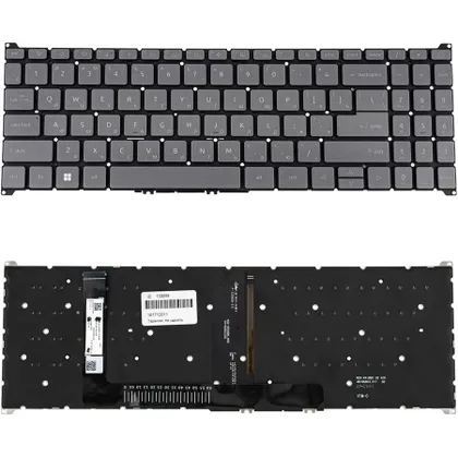 фото, Клавіатура для ноутбука ACER (AS: A315-59) rus, dark gray, без кадру, подсветка клавиш
