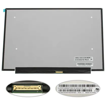 фото, Матриця 14.0 M140NWHE R0 (2240*1400, 40pin(eDP, IPS), LED, SLIM (без планок та вушок), матова, роз'єм праворуч знизу) для ноутбука