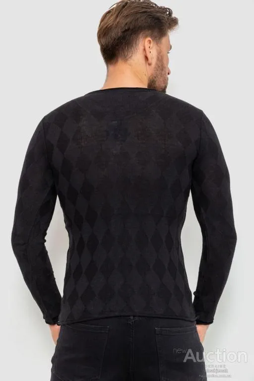 Свитер мужской, цвет черный, 235R2010 Продаж