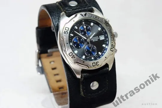 Годинник наручний чоловічий хронограф Accurist дата 50м. серый циф мех.Citizen Japan Вживане З аукціону