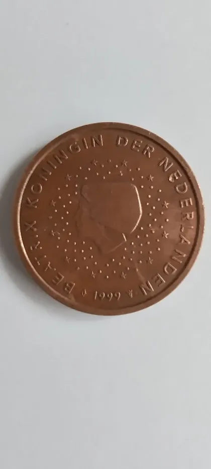 фото, Оригінальна французька монета номіналом 5 євроцентів — 1999 року