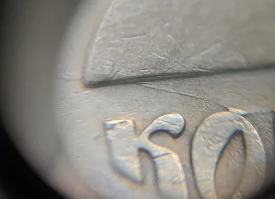 Купити (1306) 25 копійок 1992 3БАм брак реверсу - лишній метал, розкол, тріщина (25 копеек 1992 3БАм)