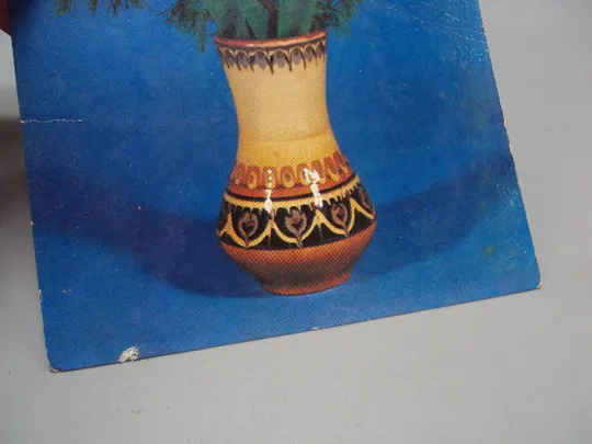 Открытка 8 марта цветы тюльпаны в вазе фото Л. Круцко 1983 год №17916 Продаж