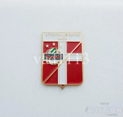 фото, значок футбол  ФК Рапид Вена Австрия   (серия герб города и эмблема клуба)