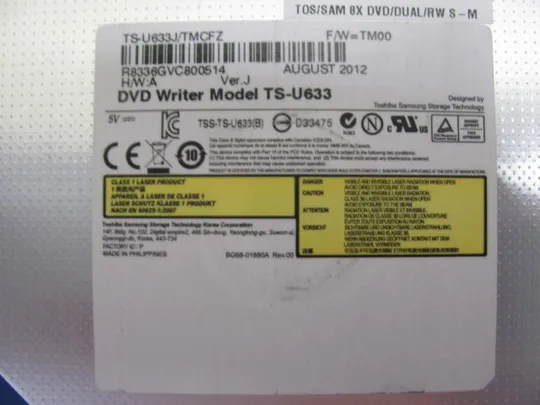 №53-13 DVD-привод TS-U633 6-42-W550Z-101 для TERRA MOBILE 1529 1220252 W550EU  оригінал Характеристики
