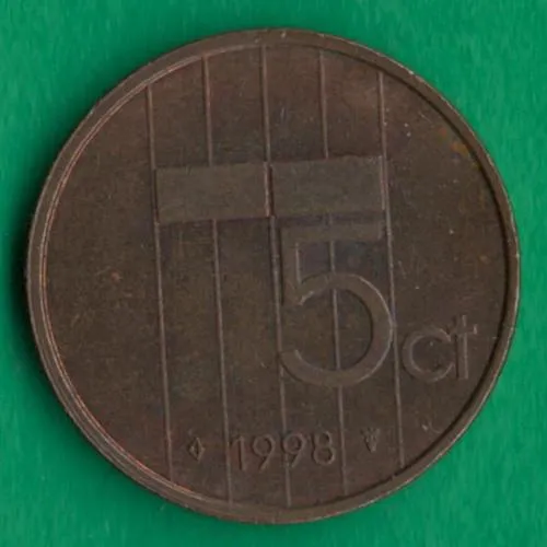 5 центів 1998 року Нідерланди [М] Ціна