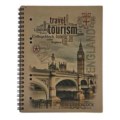 Купити Блокнот Buromax spiral side, А5, 80 sheets, KRAFT, square, perforation (BM.2418)