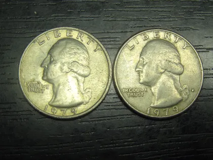 фото, 25 центів 1979 США (два різновиди) нечасті