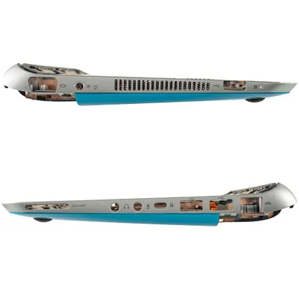 фото, Б.У Нижня частина корпусу для ноутбука HP (Mini: 110-4100so)+задня кришка, blue