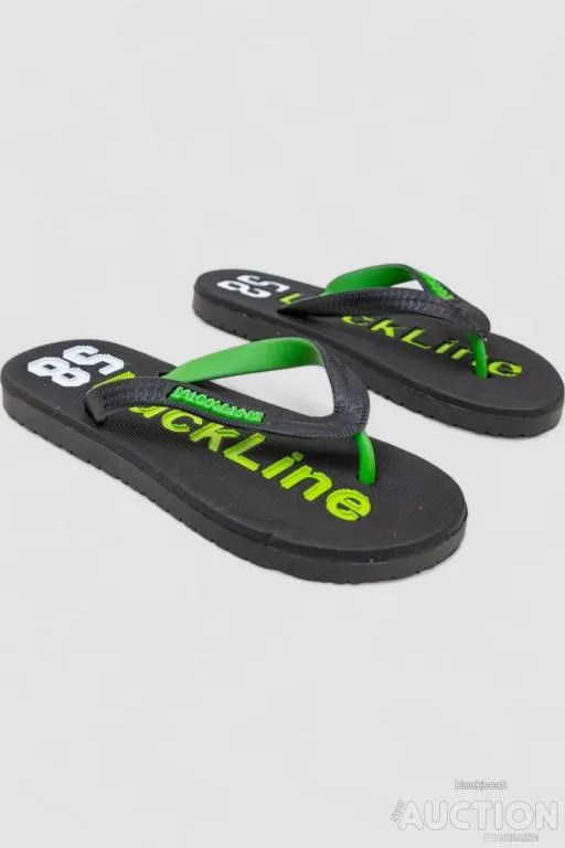 Вьетнамки женские, цвет черно-салатовый, 243R2002L-61 З аукціону