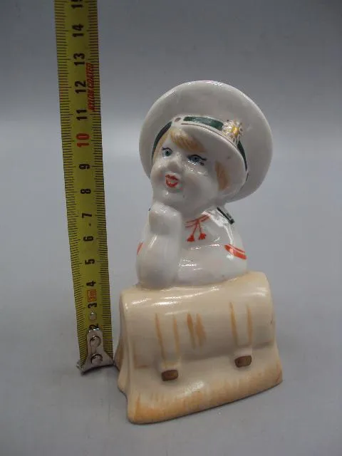 Фигура фарфор статуэтка Киев капитанская дочка с портфелем Буду как папа высота 12 см №14075 Характеристики