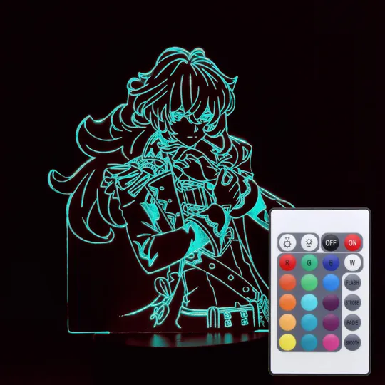 Акриловий світильник-нічник з пультом 16 кольорів Дилюк (DILUC) tty-n000367 Ціна