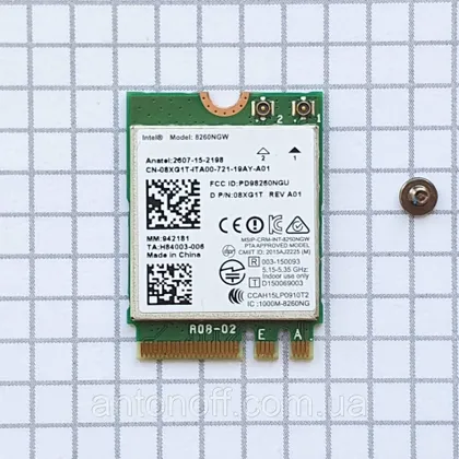 фото, Wi Fi модуль Intel 8260NGW / Dell Latitude E7270 / Anatel 2607-15-2198 для ноутбука оригінал