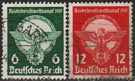 1939 - Рейх - Професійний конкурс Mi.689-90 _10,0 € _гаш Ціна