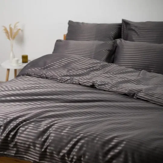 Купити Постельное белье евро ТЕП Sateen Shine Graphite 2-04120-28493 200х215 см графитовое