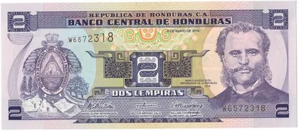 фото, 2 лемпіри 2010 року UNC Гондурас [ММ]