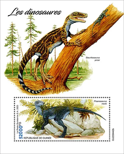 фото, Гвинея-Динозавры-2023.Чистый полный красивый комплект.MNH.