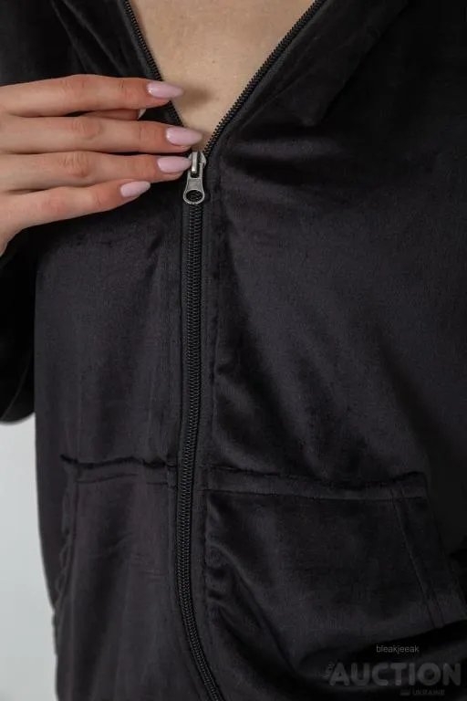 Спорт костюм женский велюровый, цвет черный, 244R9110 Де купити