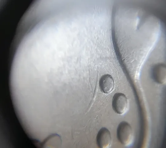 (7644) 5 копійок 1992 різновид царапини штемпеля в 3 гроні на реверсі (варіант 1) (5 копеек 1992 брак) Ціна