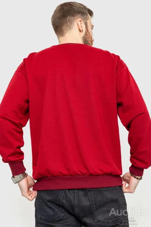 Свитшот мужской, цвет бордовый, 208R0235 Продаж