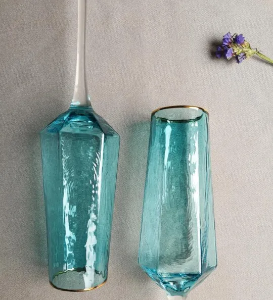 Бокал для шампанского OLens Бирюза GXF01A-B-gd 180 мл Недорого