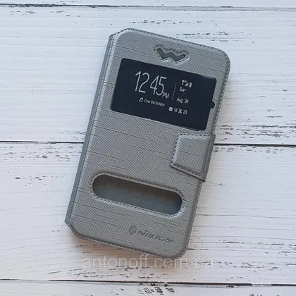 фото, Книжка універсальна Nillkin Slider / слайдер 5.3"-5.6" (15.8×8.9см) для телефона Gray