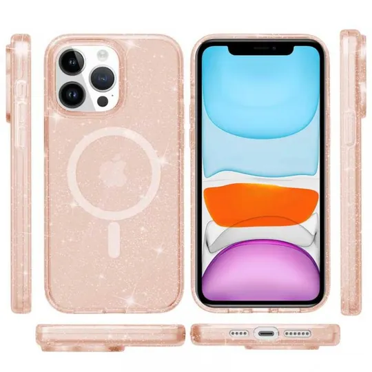 Купити Чехол TPU Galaxy Sparkle (MagFit) для Apple iPhone 12 Pro / 12 (6.1&quot;)