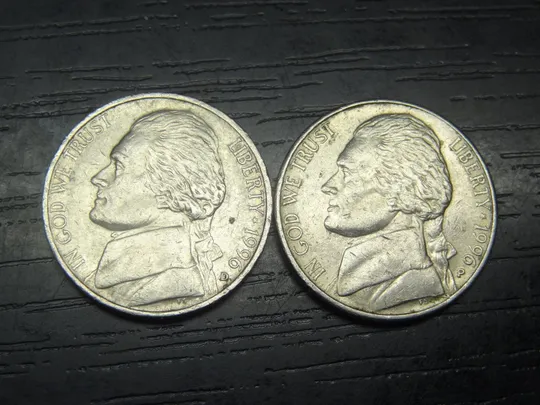 5 центів 1996 США (два різновиди) Ціна