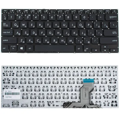 фото, Клавіатура для ноутбука ASUS (X420 series) rus, black, без кадру