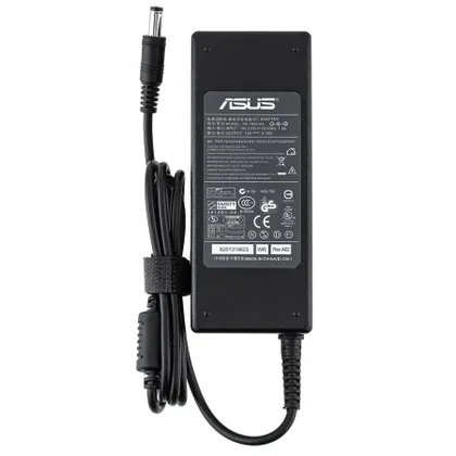 фото, Блок живлення для ноутбука ASUS 19V, 4.74A, 90W, 5.5*2.5мм, L-подібний роз'єм з перехідником, black