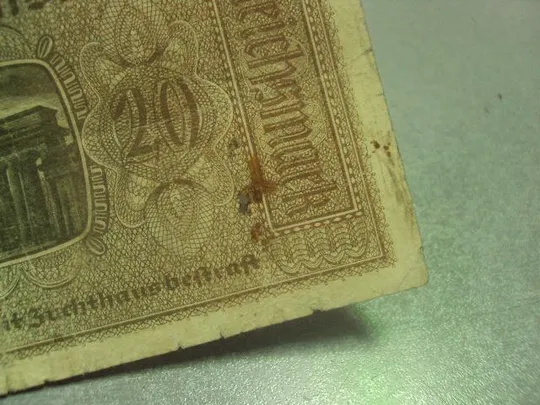 Купити банкнота 20 марок 1939 германия №203