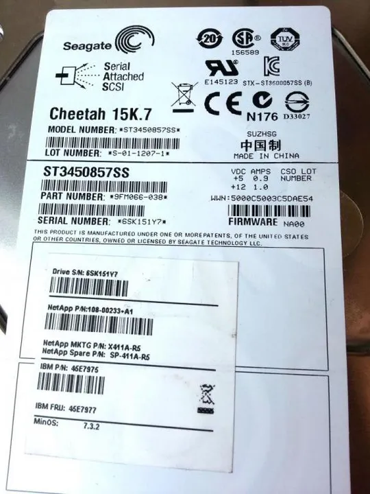 Жесткий диск 3,5&quot; SAS Seagate Cheetah 450Gb 15K.7 ST3450857SS + корзина Де купити
