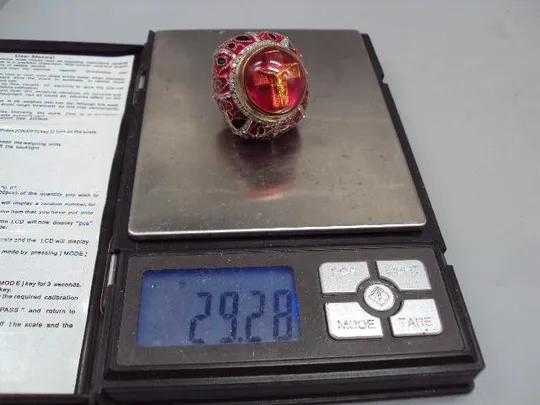 Женское кольцо султан перстень крест распятие эмаль серебро вес 29,28 г размер 18,5 №15177 Характеристики